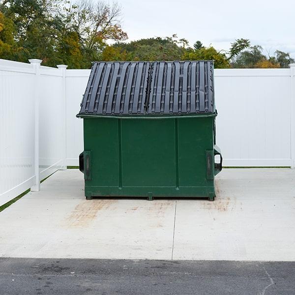 we provide a range of sizes for our commercial dumpsters to accommodate various business needs, from 2-yard to 8-yard